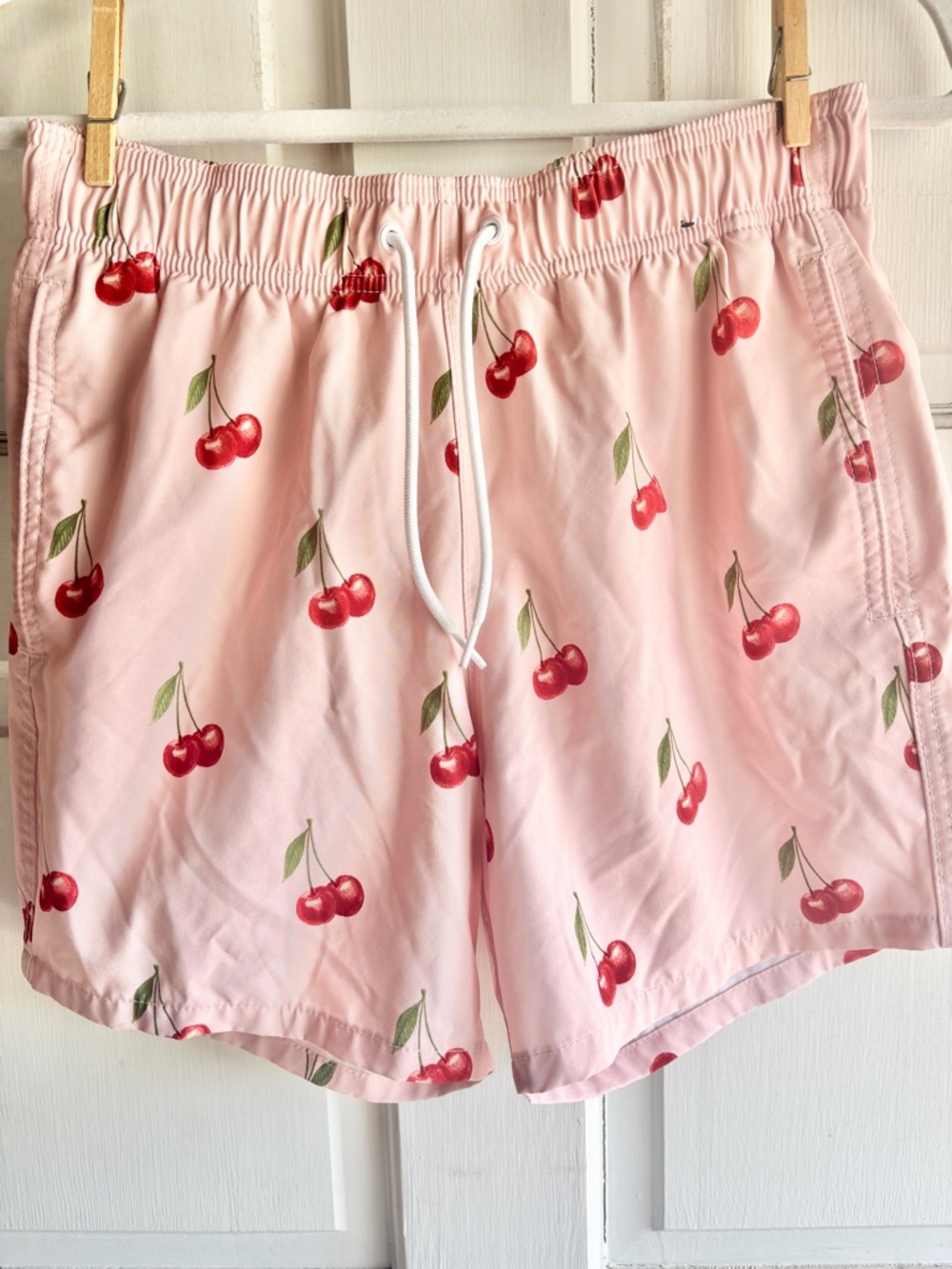 hollister cherry print swim trunks